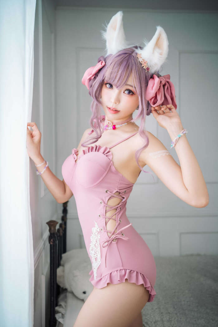 ElyEE子 NO.083 Fluffy Summer – Original Swimsuit 粉色[54P]