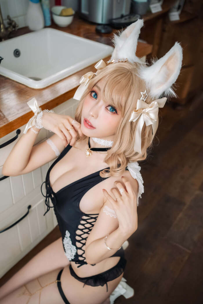 ElyEE子 NO.083 Fluffy Summer – Original Swimsuit 黑色[60P]