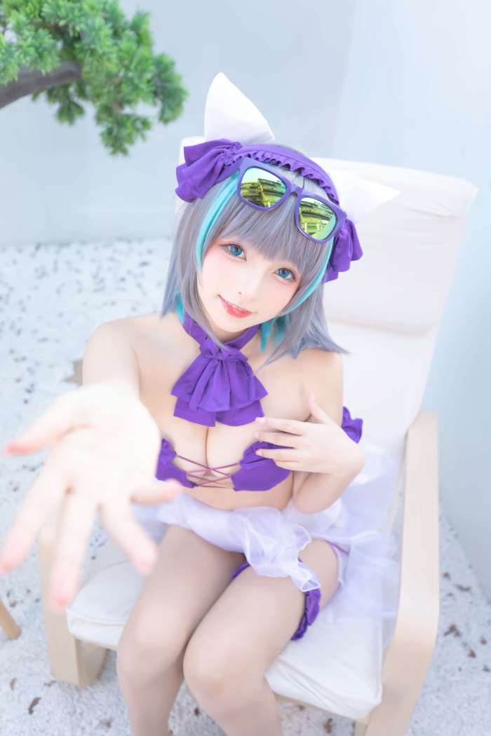 神楽坂真冬 – 绝对企画-柴郡cos《纯色庭院》[150P2V639MB]