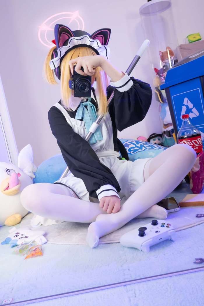 Reng【ブルーアーカイブ】 才羽モモイ：メイド [25P102MB]