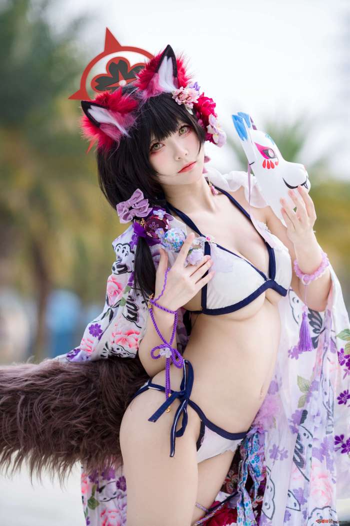 九柒喵 – 蔚蓝档案 狐坂若藻 泳装 [23P-156MB]